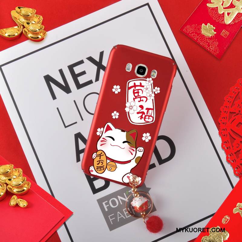 Kuori Samsung Galaxy J7 2016 Keltainen Kova, Kotelo Samsung Galaxy J7 2016 Puhelimen Kuoret Kissa