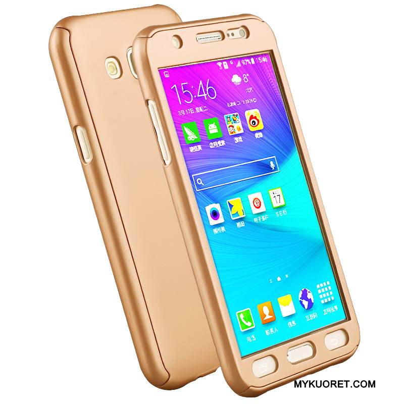 Kuori Samsung Galaxy J7 2016 Laukut Murtumaton Kulta, Kotelo Samsung Galaxy J7 2016 Suojaus Kova Puhelimen Kuoret