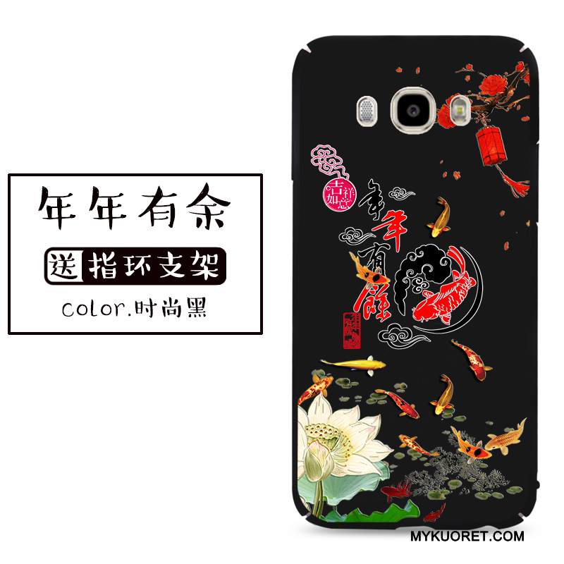 Kuori Samsung Galaxy J7 2016 Laukut Pesty Suede Ihana, Kotelo Samsung Galaxy J7 2016 Monivärinen Kova Joulu