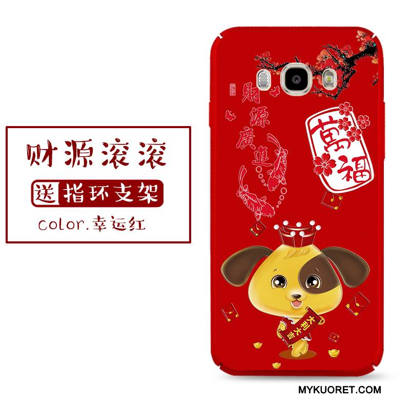 Kuori Samsung Galaxy J7 2016 Laukut Pesty Suede Ihana, Kotelo Samsung Galaxy J7 2016 Monivärinen Kova Joulu