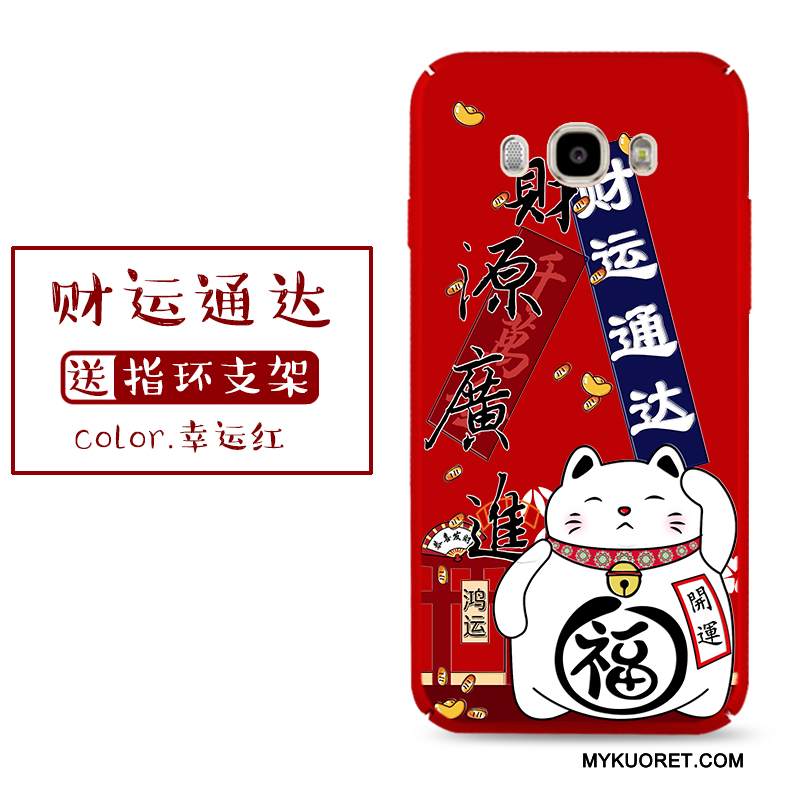 Kuori Samsung Galaxy J7 2016 Laukut Pesty Suede Ihana, Kotelo Samsung Galaxy J7 2016 Monivärinen Kova Joulu