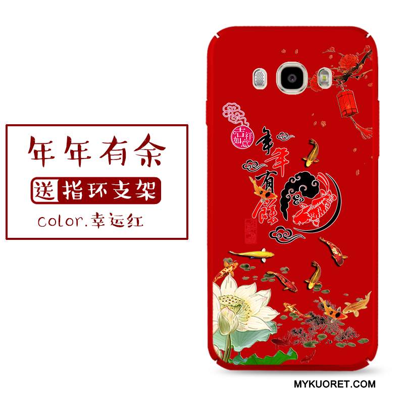 Kuori Samsung Galaxy J7 2016 Laukut Pesty Suede Ihana, Kotelo Samsung Galaxy J7 2016 Monivärinen Kova Joulu