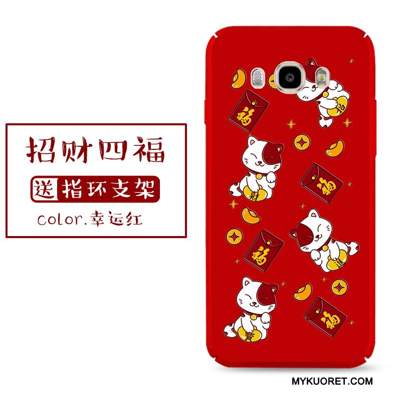 Kuori Samsung Galaxy J7 2016 Laukut Pesty Suede Ihana, Kotelo Samsung Galaxy J7 2016 Monivärinen Kova Joulu