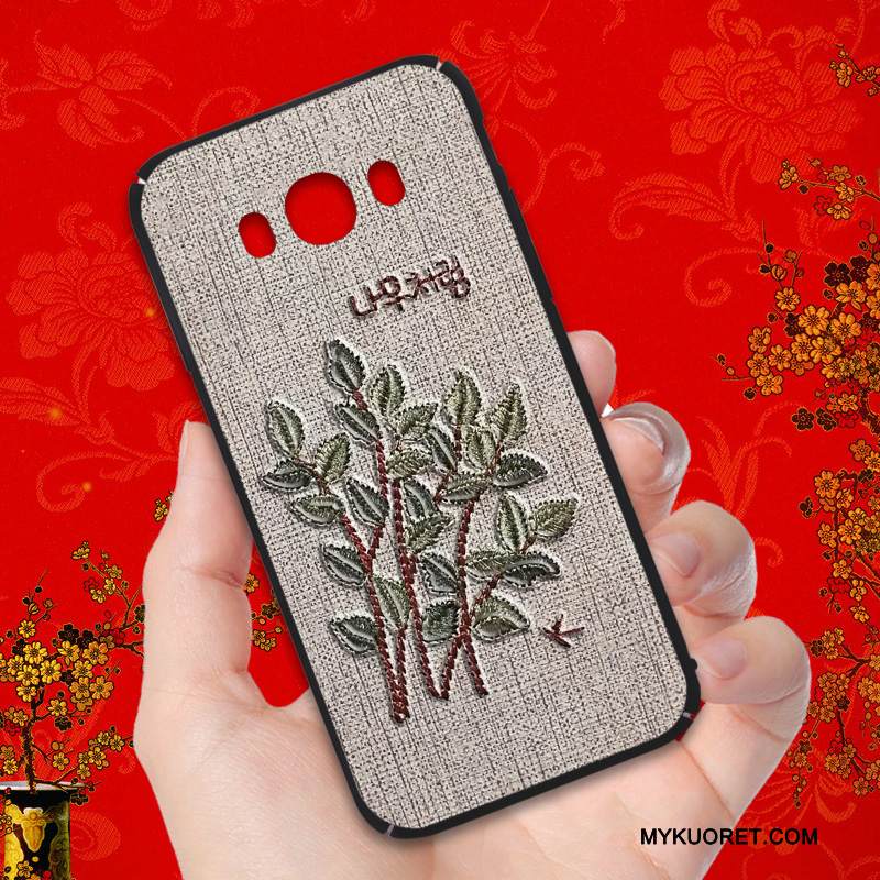 Kuori Samsung Galaxy J7 2016 Laukut Pesty Suede Puhelimen Kuoret, Kotelo Samsung Galaxy J7 2016 Luova Persoonallisuus Kova