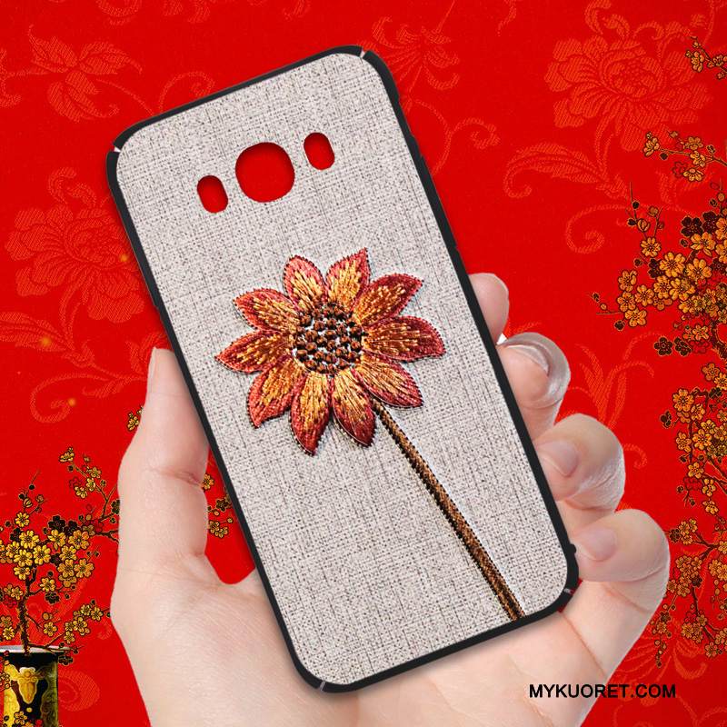 Kuori Samsung Galaxy J7 2016 Laukut Pesty Suede Puhelimen Kuoret, Kotelo Samsung Galaxy J7 2016 Luova Persoonallisuus Kova