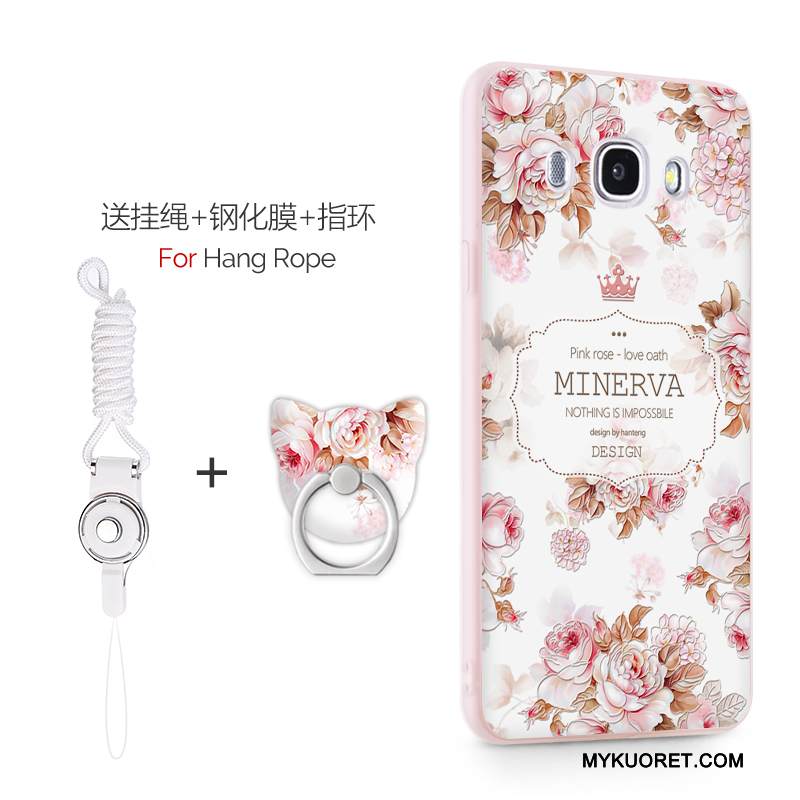 Kuori Samsung Galaxy J7 2016 Laukut Pesty Suede Puhelimen Kuoret, Kotelo Samsung Galaxy J7 2016 Suojaus Persoonallisuus Vaalean