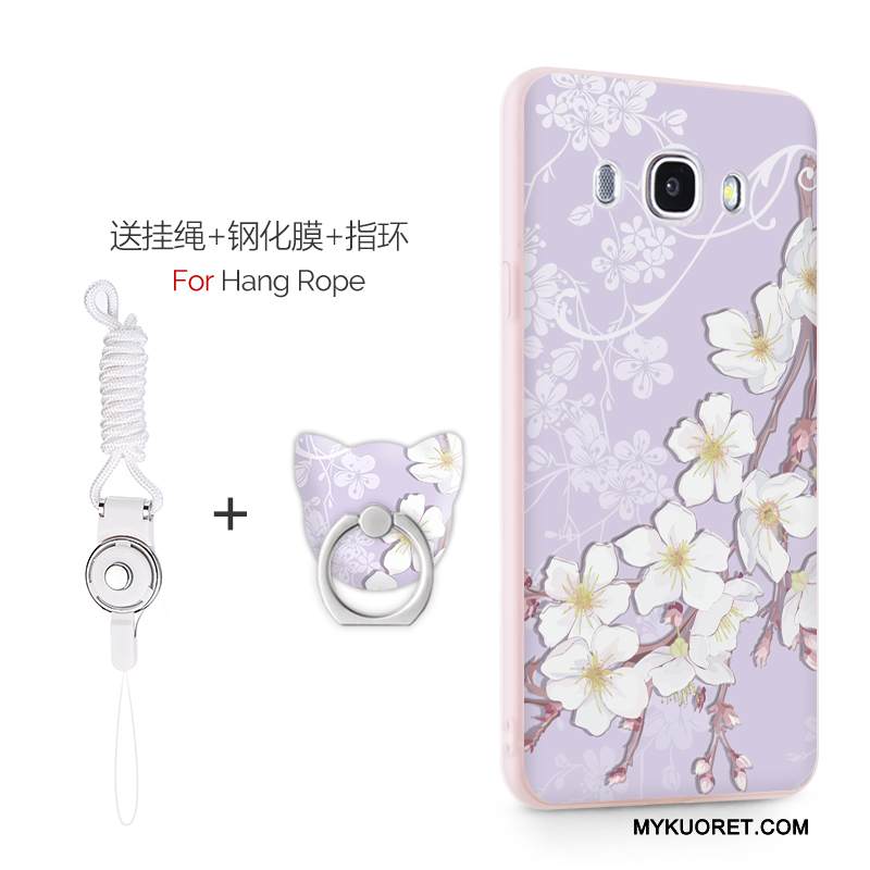 Kuori Samsung Galaxy J7 2016 Laukut Pesty Suede Puhelimen Kuoret, Kotelo Samsung Galaxy J7 2016 Suojaus Persoonallisuus Vaalean