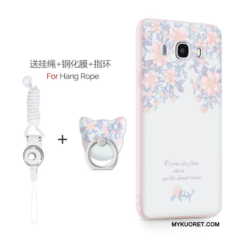 Kuori Samsung Galaxy J7 2016 Laukut Pesty Suede Puhelimen Kuoret, Kotelo Samsung Galaxy J7 2016 Suojaus Persoonallisuus Vaalean