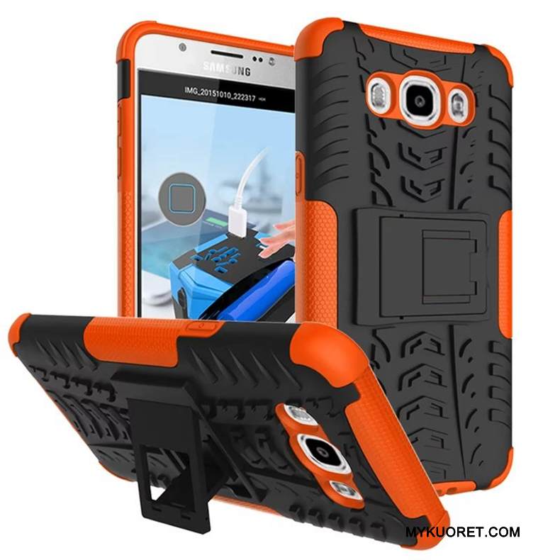 Kuori Samsung Galaxy J7 2016 Laukut Puhelimen Kuoret Suuntaus, Kotelo Samsung Galaxy J7 2016 Tuki Vihreä