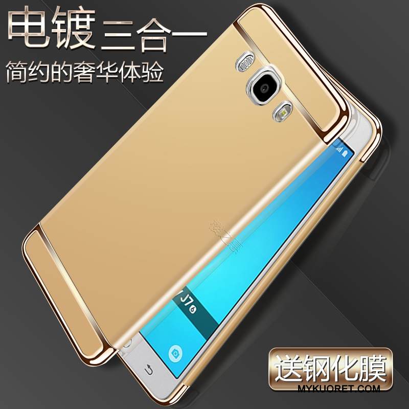 Kuori Samsung Galaxy J7 2016 Laukut Punainen Kulta, Kotelo Samsung Galaxy J7 2016 Suojaus Pinnoitus Puhelimen Kuoret