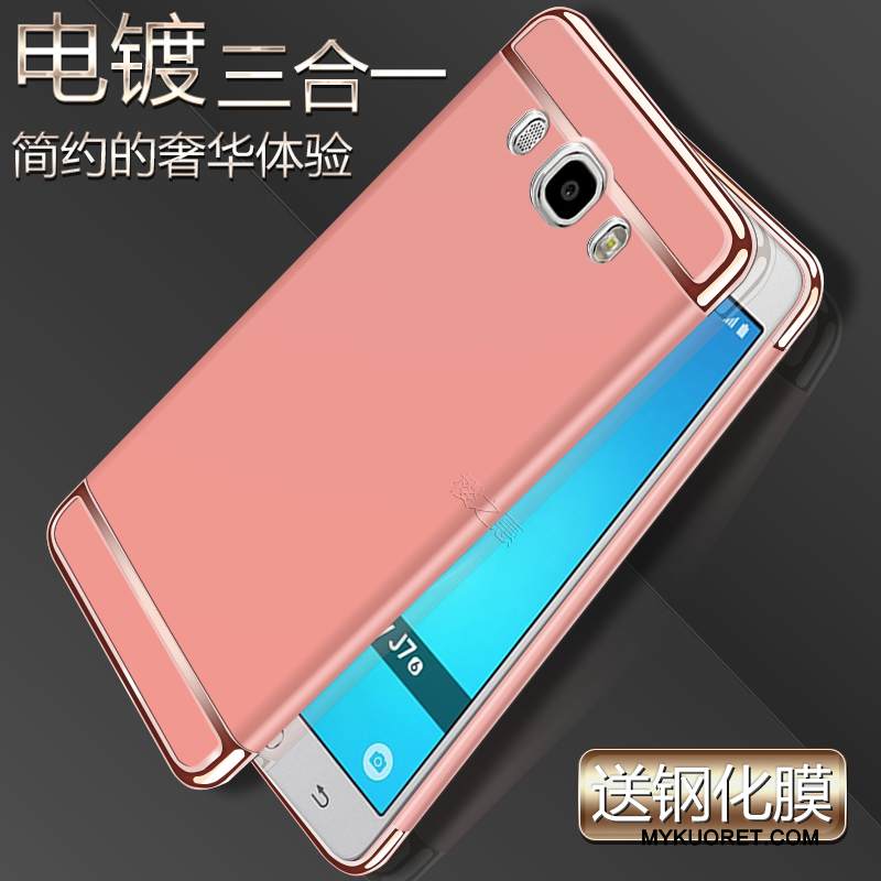 Kuori Samsung Galaxy J7 2016 Laukut Punainen Kulta, Kotelo Samsung Galaxy J7 2016 Suojaus Pinnoitus Puhelimen Kuoret