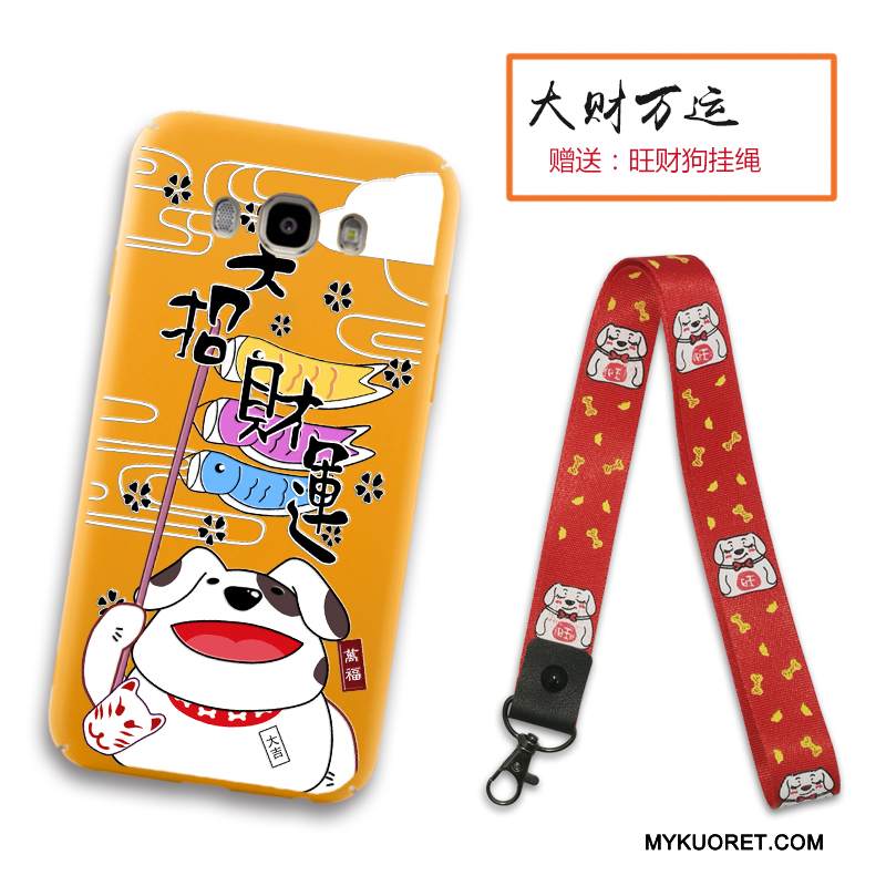 Kuori Samsung Galaxy J7 2016 Luova Ripustettavat Koristeet Puhelimen Kuoret, Kotelo Samsung Galaxy J7 2016 Pesty Suede Murtumaton