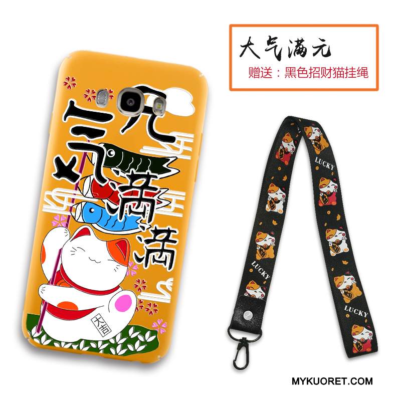 Kuori Samsung Galaxy J7 2016 Luova Ripustettavat Koristeet Puhelimen Kuoret, Kotelo Samsung Galaxy J7 2016 Pesty Suede Murtumaton