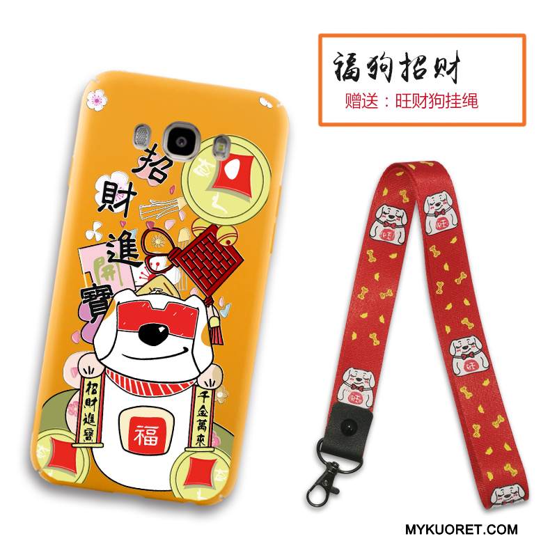 Kuori Samsung Galaxy J7 2016 Luova Ripustettavat Koristeet Puhelimen Kuoret, Kotelo Samsung Galaxy J7 2016 Pesty Suede Murtumaton