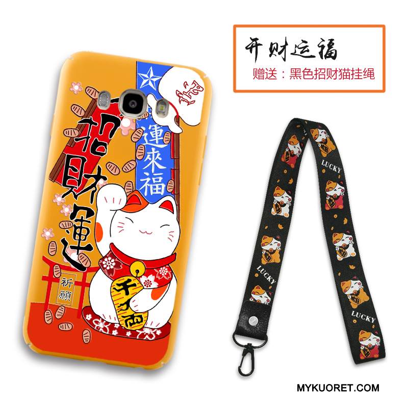 Kuori Samsung Galaxy J7 2016 Luova Ripustettavat Koristeet Puhelimen Kuoret, Kotelo Samsung Galaxy J7 2016 Pesty Suede Murtumaton