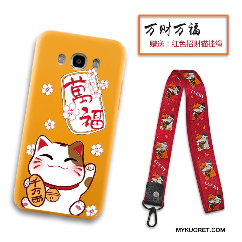 Kuori Samsung Galaxy J7 2016 Luova Ripustettavat Koristeet Puhelimen Kuoret, Kotelo Samsung Galaxy J7 2016 Pesty Suede Murtumaton