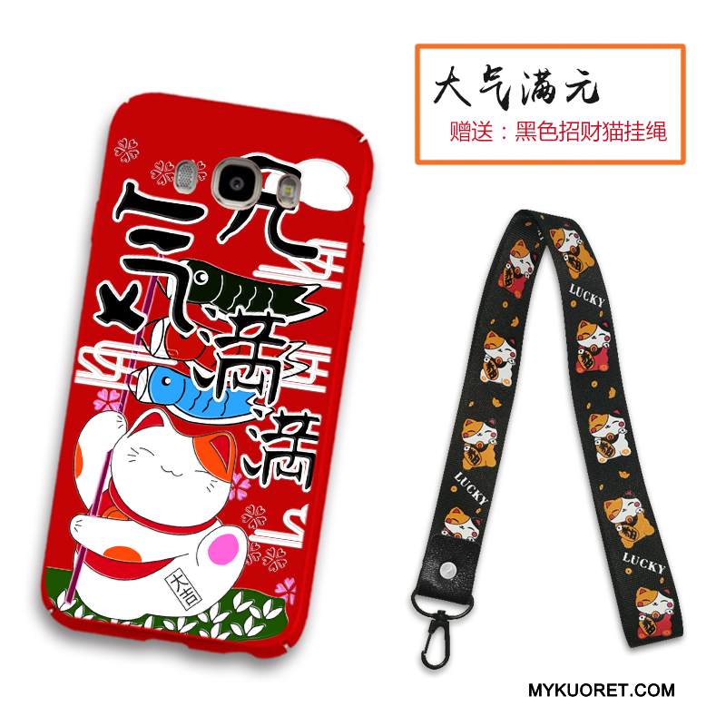 Kuori Samsung Galaxy J7 2016 Luova Ripustettavat Koristeet Puhelimen Kuoret, Kotelo Samsung Galaxy J7 2016 Pesty Suede Murtumaton