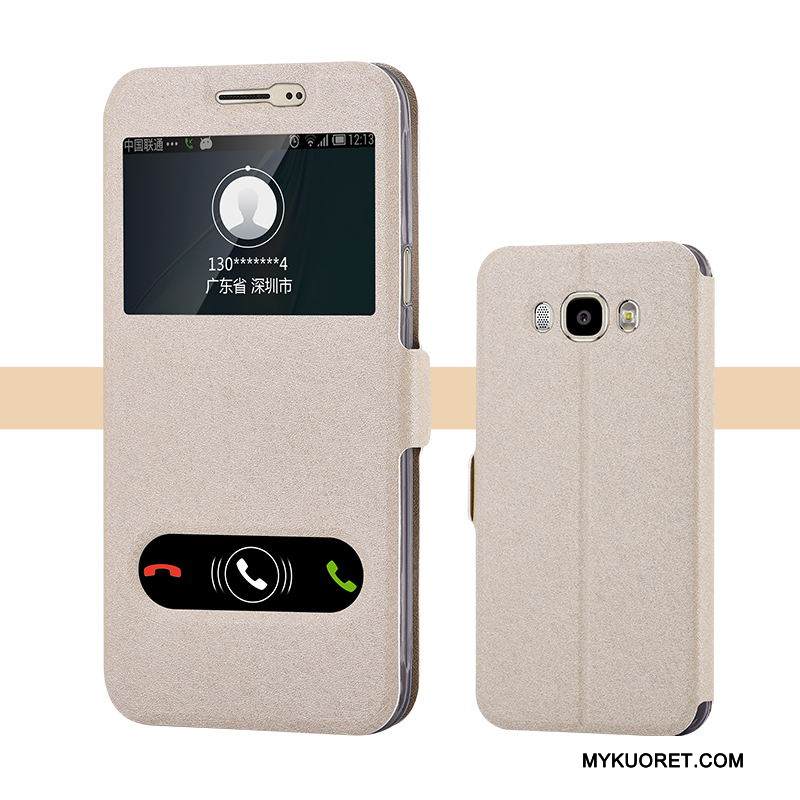 Kuori Samsung Galaxy J7 2016 Nahka Jauhe Trendi, Kotelo Samsung Galaxy J7 2016 Suojaus Puhelimen Kuoret