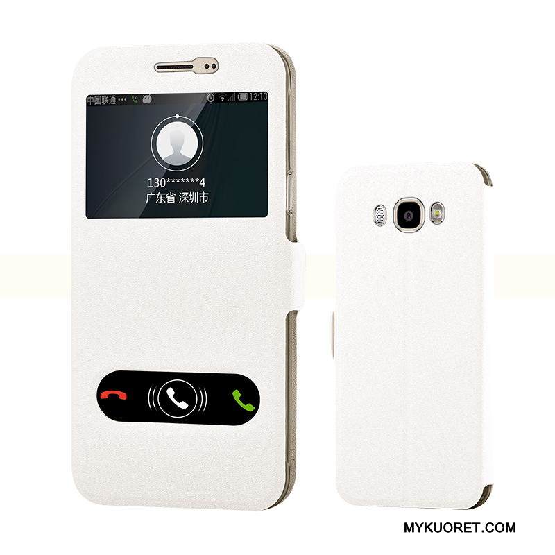 Kuori Samsung Galaxy J7 2016 Nahka Jauhe Trendi, Kotelo Samsung Galaxy J7 2016 Suojaus Puhelimen Kuoret