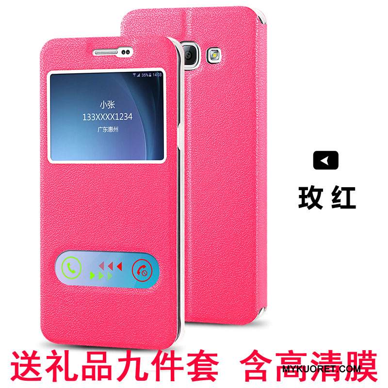 Kuori Samsung Galaxy J7 2016 Nahka Puhelimen Kuoret Kulta, Kotelo Samsung Galaxy J7 2016 Suojaus