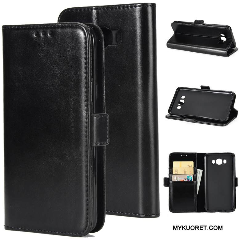 Kuori Samsung Galaxy J7 2016 Nahka Punainen Puhelimen Kuoret, Kotelo Samsung Galaxy J7 2016 Kuoret Murtumaton