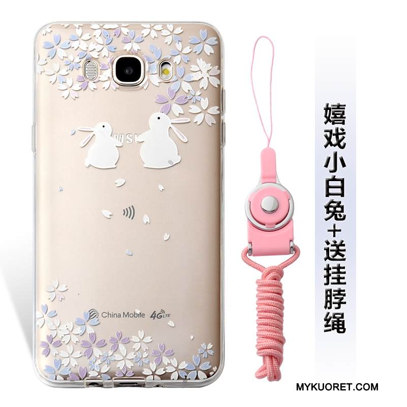 Kuori Samsung Galaxy J7 2016 Pehmeä Neste Vihreä Puhelimen Kuoret, Kotelo Samsung Galaxy J7 2016 Kohokuviointi Ripustettavat Koristeet