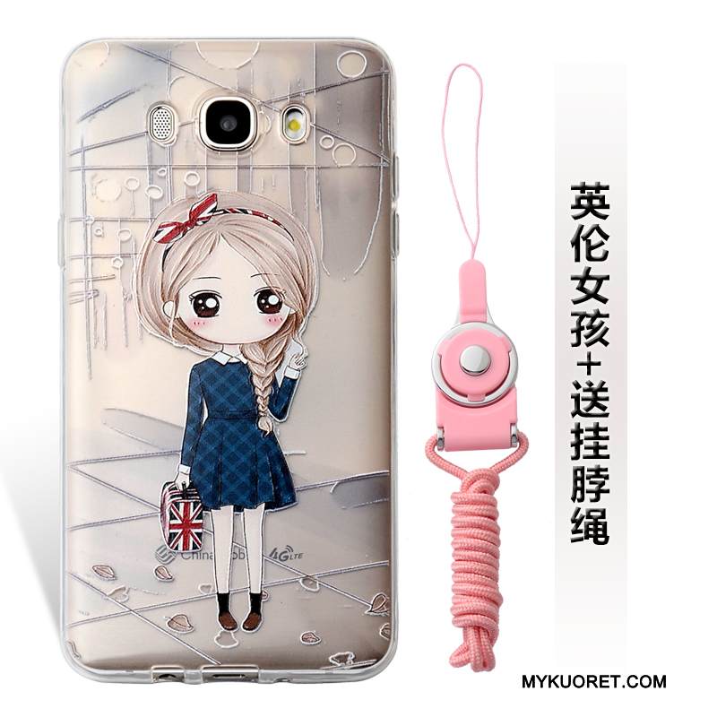 Kuori Samsung Galaxy J7 2016 Pehmeä Neste Vihreä Puhelimen Kuoret, Kotelo Samsung Galaxy J7 2016 Kohokuviointi Ripustettavat Koristeet