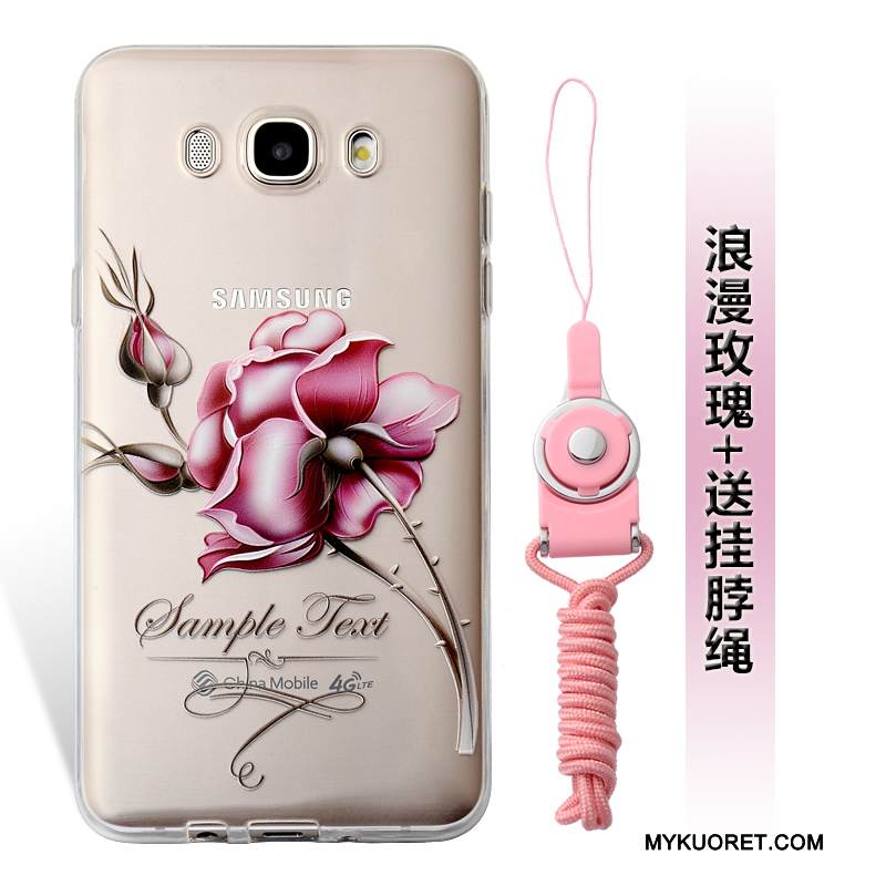 Kuori Samsung Galaxy J7 2016 Pehmeä Neste Vihreä Puhelimen Kuoret, Kotelo Samsung Galaxy J7 2016 Kohokuviointi Ripustettavat Koristeet