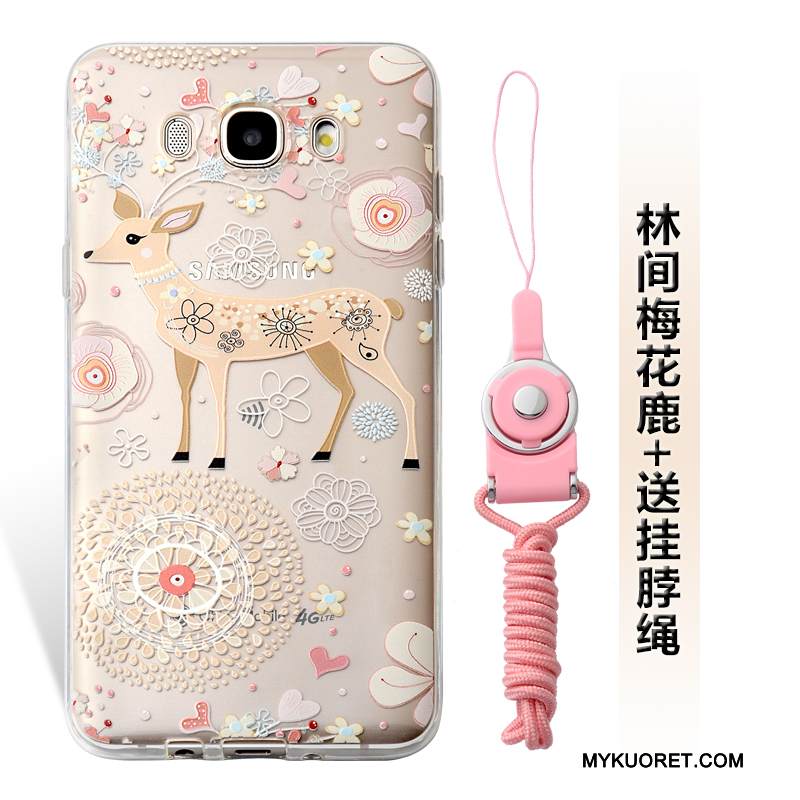 Kuori Samsung Galaxy J7 2016 Pehmeä Neste Vihreä Puhelimen Kuoret, Kotelo Samsung Galaxy J7 2016 Kohokuviointi Ripustettavat Koristeet