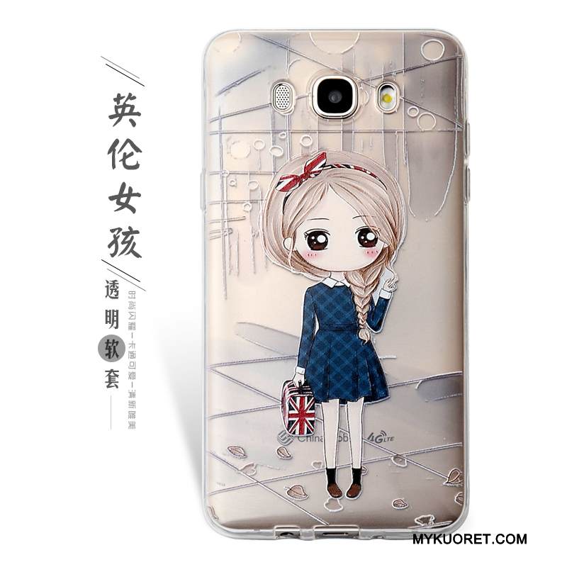 Kuori Samsung Galaxy J7 2016 Pehmeä Neste Violetti Murtumaton, Kotelo Samsung Galaxy J7 2016 Kohokuviointi Puhelimen Kuoret