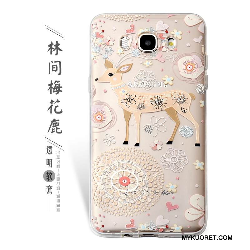 Kuori Samsung Galaxy J7 2016 Pehmeä Neste Violetti Murtumaton, Kotelo Samsung Galaxy J7 2016 Kohokuviointi Puhelimen Kuoret