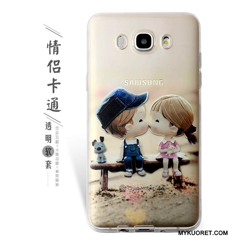 Kuori Samsung Galaxy J7 2016 Pehmeä Neste Violetti Murtumaton, Kotelo Samsung Galaxy J7 2016 Kohokuviointi Puhelimen Kuoret