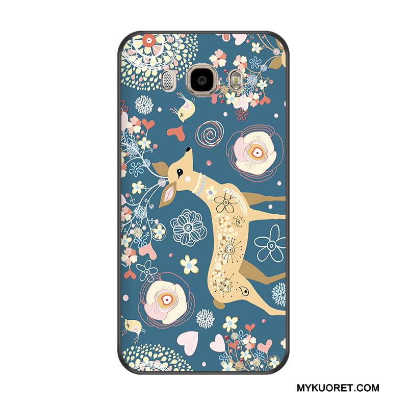 Kuori Samsung Galaxy J7 2016 Sarjakuva Puhelimen Kuoret Sininen, Kotelo Samsung Galaxy J7 2016 Kohokuviointi