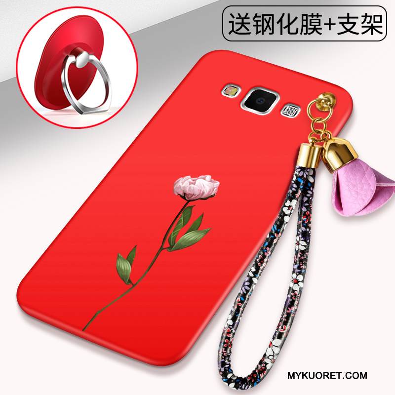 Kuori Samsung Galaxy J7 2016 Silikoni L Punainen, Kotelo Samsung Galaxy J7 2016 Pehmeä Neste Puhelimen Kuoret