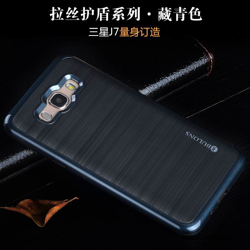 Kuori Samsung Galaxy J7 2016 Silikoni Murtumaton Puhelimen Kuoret, Kotelo Samsung Galaxy J7 2016 Laukut Trendi Punainen