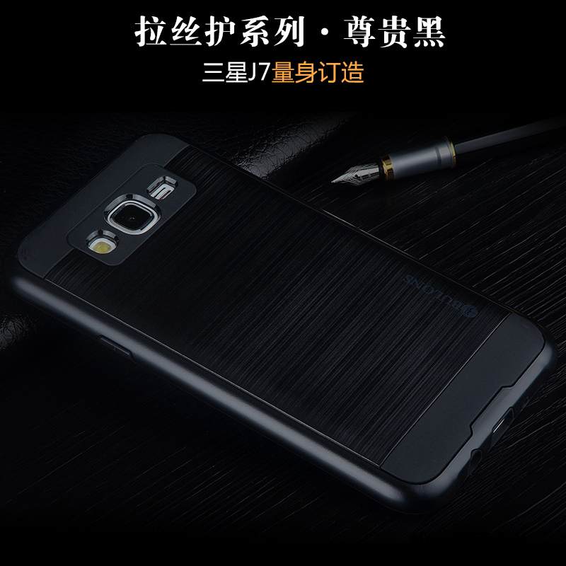 Kuori Samsung Galaxy J7 2016 Silikoni Murtumaton Puhelimen Kuoret, Kotelo Samsung Galaxy J7 2016 Laukut Trendi Punainen