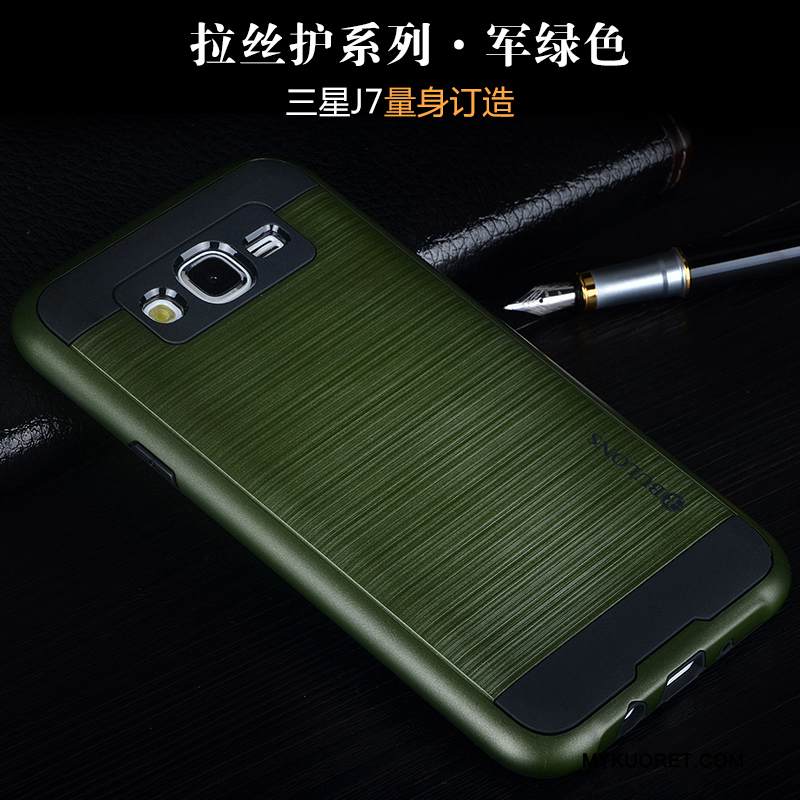 Kuori Samsung Galaxy J7 2016 Silikoni Murtumaton Puhelimen Kuoret, Kotelo Samsung Galaxy J7 2016 Laukut Trendi Punainen