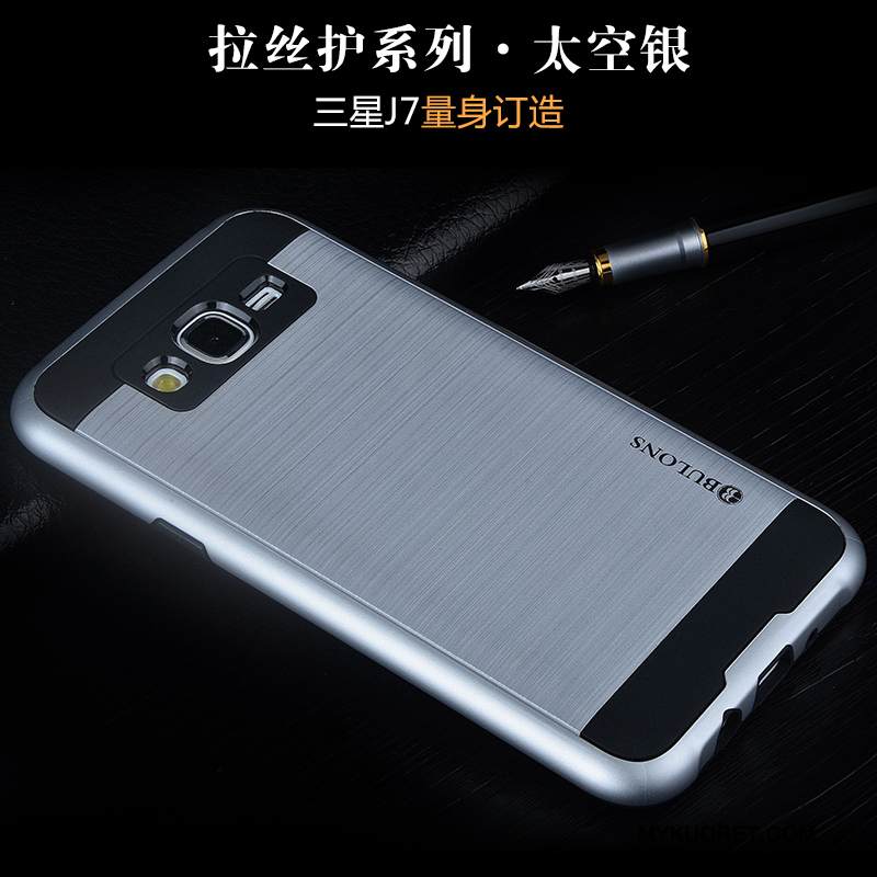 Kuori Samsung Galaxy J7 2016 Silikoni Murtumaton Puhelimen Kuoret, Kotelo Samsung Galaxy J7 2016 Laukut Trendi Punainen