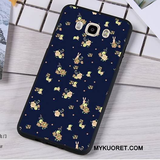 Kuori Samsung Galaxy J7 2016 Silikoni Murtumaton Trendi, Kotelo Samsung Galaxy J7 2016 Pehmeä Neste Tummansininen Puhelimen Kuoret