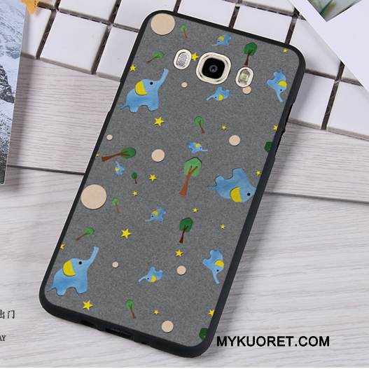 Kuori Samsung Galaxy J7 2016 Silikoni Murtumaton Trendi, Kotelo Samsung Galaxy J7 2016 Pehmeä Neste Tummansininen Puhelimen Kuoret