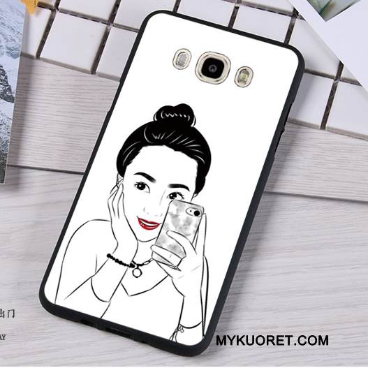 Kuori Samsung Galaxy J7 2016 Silikoni Murtumaton Trendi, Kotelo Samsung Galaxy J7 2016 Pehmeä Neste Tummansininen Puhelimen Kuoret