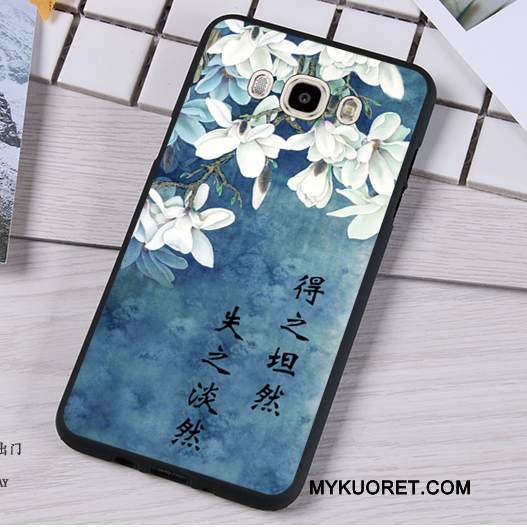 Kuori Samsung Galaxy J7 2016 Silikoni Murtumaton Trendi, Kotelo Samsung Galaxy J7 2016 Pehmeä Neste Tummansininen Puhelimen Kuoret