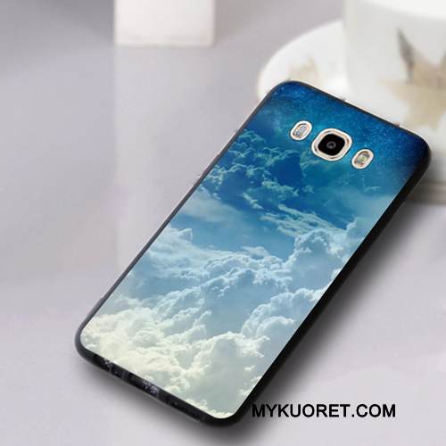 Kuori Samsung Galaxy J7 2016 Silikoni Tummansininen Trendi, Kotelo Samsung Galaxy J7 2016 Pehmeä Neste Murtumaton Puhelimen Kuoret