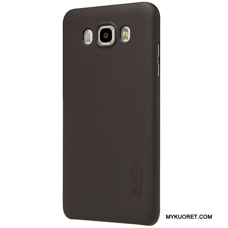 Kuori Samsung Galaxy J7 2016 Suojaus Kova Pesty Suede, Kotelo Samsung Galaxy J7 2016 Valkoinen Puhelimen Kuoret