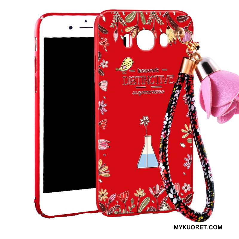 Kuori Samsung Galaxy J7 2016 Suojaus Murtumaton Puhelimen Kuoret, Kotelo Samsung Galaxy J7 2016 Laukut Musta Pesty Suede