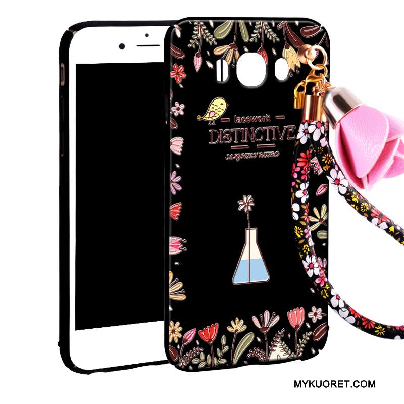 Kuori Samsung Galaxy J7 2016 Suojaus Murtumaton Puhelimen Kuoret, Kotelo Samsung Galaxy J7 2016 Laukut Musta Pesty Suede