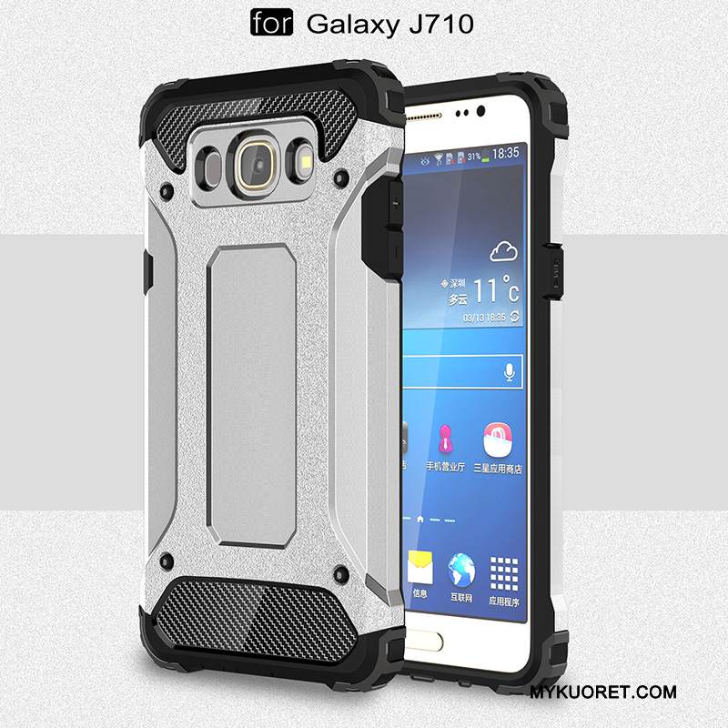 Kuori Samsung Galaxy J7 2016 Suojaus Puhelimen Kuoret Kulta, Kotelo Samsung Galaxy J7 2016 Laukut Murtumaton Trendi