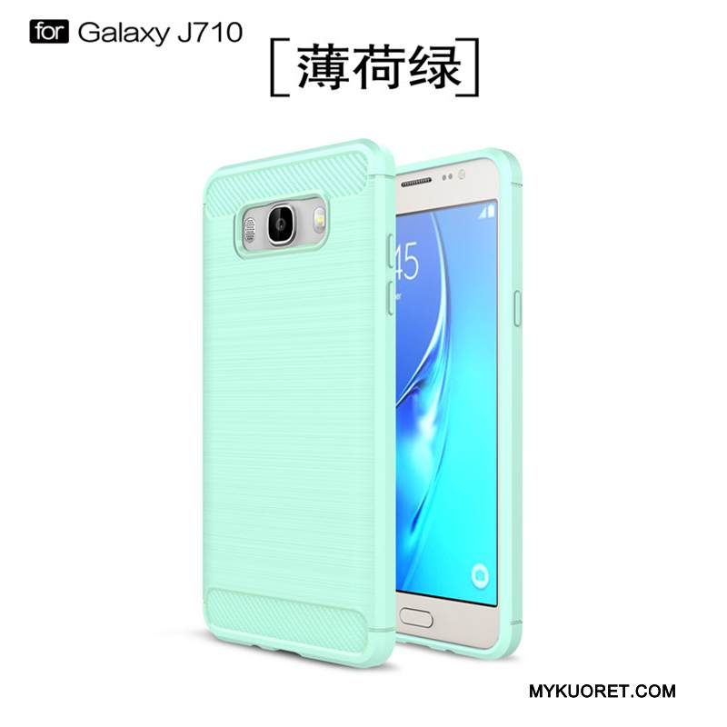 Kuori Samsung Galaxy J7 2016 Suojaus Puhelimen Kuoret Musta, Kotelo Samsung Galaxy J7 2016 Laukut Murtumaton