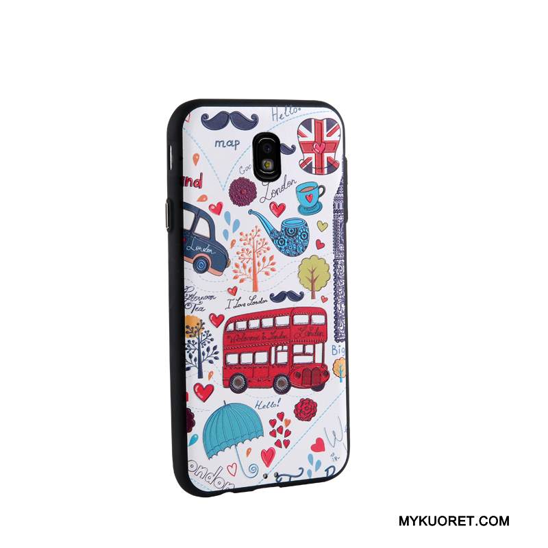 Kuori Samsung Galaxy J7 2017 Kohokuviointi Sininen Puhelimen Kuoret, Kotelo Samsung Galaxy J7 2017 Pehmeä Neste Trendi Liiketoiminta