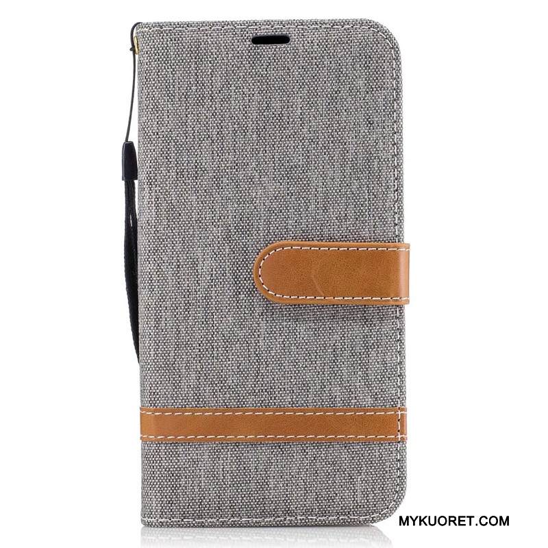 Kuori Samsung Galaxy J7 2017 Laukut Denimi Punainen, Kotelo Samsung Galaxy J7 2017 Suojaus